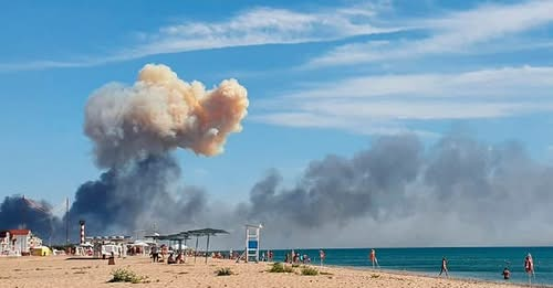 jalle51's tweet photo. SBU CONFIRMS: TWO RUSSIAN AIRBASES OBLITERATED IN CRIMEA! ✈️🔥🦅

We have an immediate upgrade to the intelligence map! The Security Service of Ukraine (SBU) has officially broken its silence, confirming a highly successful twin-strike operation targeting two major Russian airfields in occupied Crimea overnight.

The SBU's operational breakdown confirms devastating infrastructure and hardware losses for Moscow:

🏁 Saky Airbase Hammered Again: Hit for the second time this week, the Saky installation suffered catastrophic losses. At least 7 Russian combat jets (including Su-30SM, Su-30, and Su-24 variants) are confirmed as either heavily damaged or entirely destroyed inside their hangars.

🛸 Hvardiyske Airbase Engulfed: Simultaneously, Ukrainian long-range capabilities neutralized the Hvardiyske airbase, completely leveling 2 tactical hangars filled with Shahed kamikaze drones and specialized aviation maintenance equipment.

My take:This is a comprehensive, multi-dimensional tightening of the noose around Crimea. Ukraine isn't just paralyzing heavy military rail logistics by blacking out electrical substations—they are systematically blinding and grounding the Russian Aerospace Forces on the peninsula. By liquidating these multi-million dollar jets and burning through Russia's frontline drone reserves, Kyiv is stripping the occupiers of their operational leverage.
The SBU isn't asking for permission—they are kicking the door wide open. The clock is ticking, Putin's airfields are burning, and the defensive crust of the occupation is shattering! ⏳