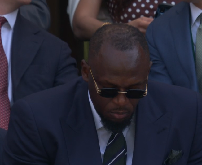 josemorgado's tweet photo. Usain Bolt watching Novak Djokovic at the Royal Box today.

#Wimbledon https://t.co/vYVKLG6wOK