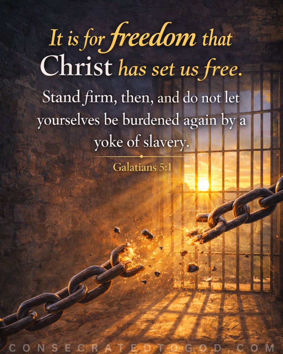 Consecrated2017's tweet photo. Life Reminder: You don’t have to go back to what once held you. Freedom means you can keep moving forward.
#consecratedtoGod #verseoftheday #verse #votd #Galatians5v1 #Galatians51 #setfree #freedom https://t.co/7lZVPXGLhv