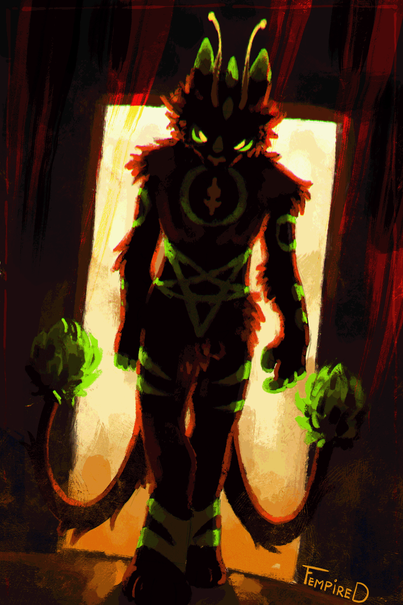 FempiredArt's tweet photo. Second piece done for #artfight ! 

In defence of DucklingBC's attack, tried doing a more rough piece to get a menacing feel across with my team being mystery >:3c https://t.co/41UgPMjC0b