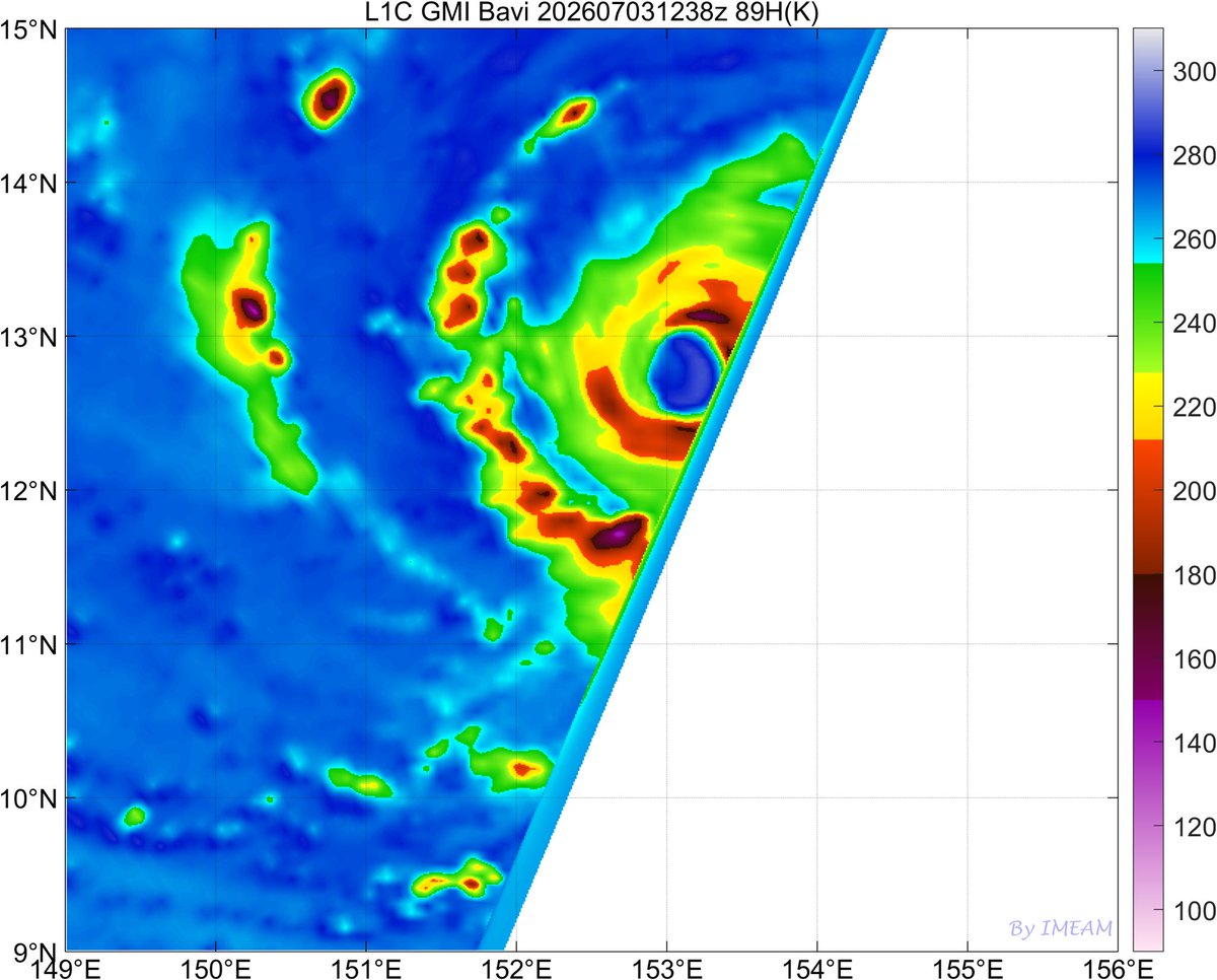 IPTCWCDirector's tweet photo. #Bavi is rapidly intensifying, and is now a Cat 4 125knots (145mph) with pressure of 939mb per JTWC 12z. Models and official forecasts expect it will continue upwards to Cat 5 in the next day or so as it approaches the Marianas islands. Huge ACE generator (40+ units). https://t.co/NZAQacG5FX