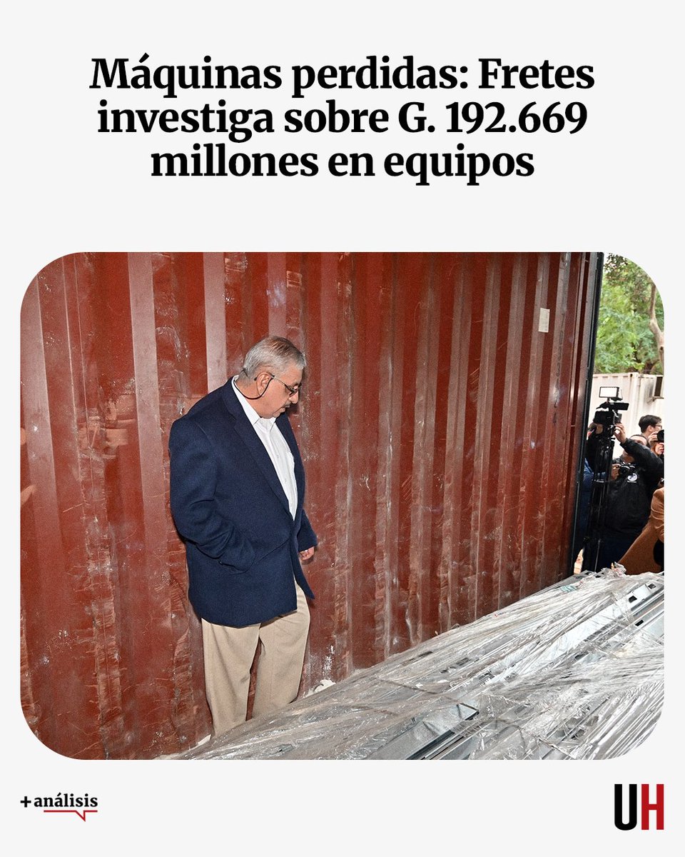npyoficial's tweet photo. 🔴 ¿Quién fue el proveedor? Justicia para los asegurados de IPS, basta de impunidad.

📌 Máquinas perdidas: Fretes investiga sobre G. 192.669 millones en equipos

♦️ En un recorrido encabezado por el presidente del IPS, Isaías Fretes, se constató que equipos de tres millonarias licitaciones permanecen almacenados por fallas en la ejecución de las contrataciones.

🔺 Vía @UltimaHoracom 

#NPY #NosConecta