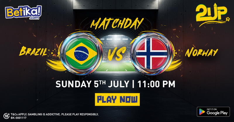 betikaKe's tweet photo. Round of 16 na Brazil wako na rhythm ya hii stage lakini Norway hawajafika hapa kwa bahati 😏...they fight na wamekuwa wakiharibu scripts left, right na centre! Quarter-finals awaits... but nani anafungua mlango?  Angusha prediction Betika na STAKE ANY upige Win kubwa!