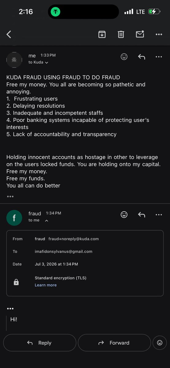 Sylvanuzz's tweet photo. @cenbank Please revoke Kuda bank they are using fraud to do fraud. They are holding on to my funds even after providing legal documents with necessary proof they requested for.  @joinkuda #kudafraud https://t.co/sRKVm09o6E