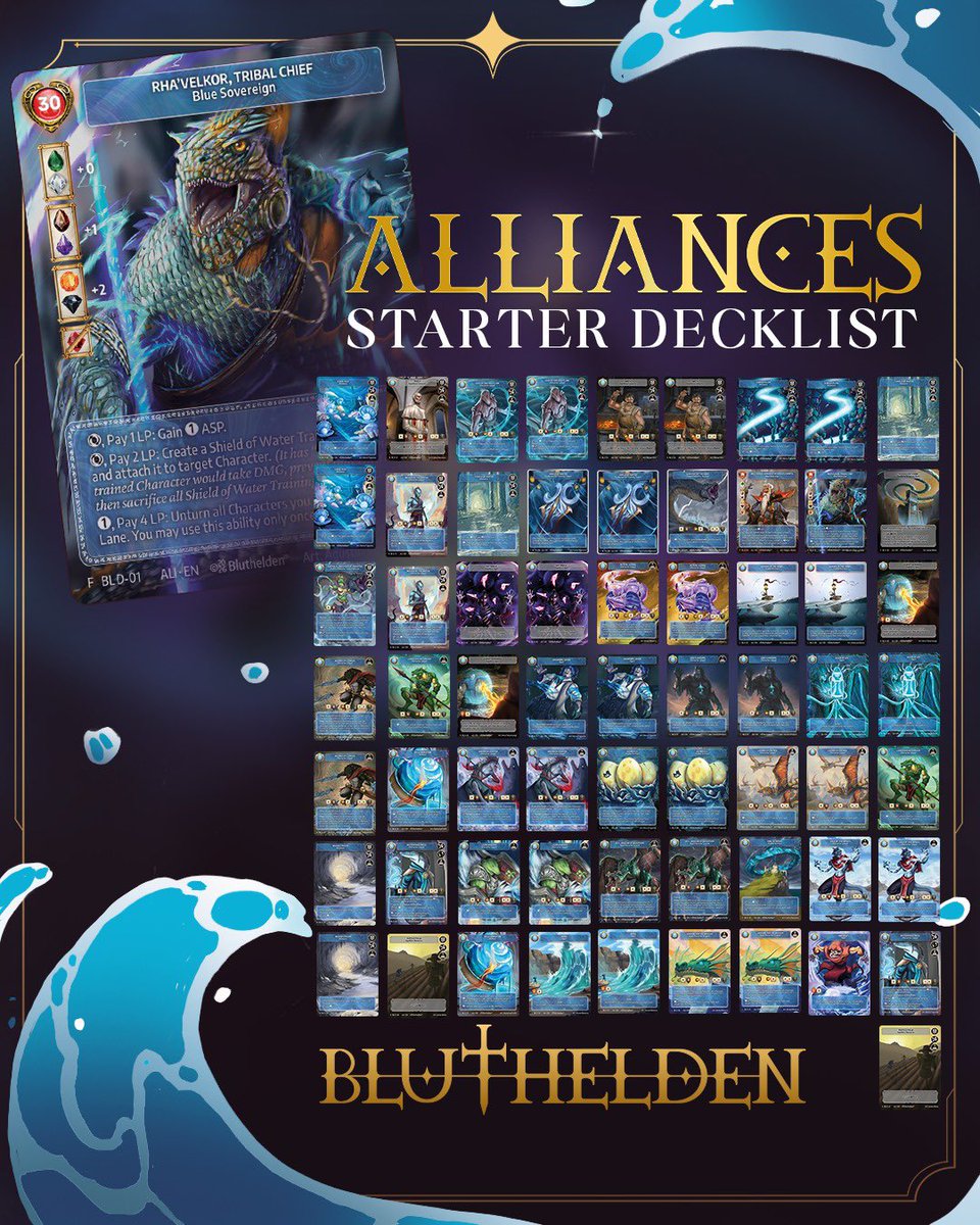 bluthelden's tweet photo. 🔥NEW🔥
🏁Starter-Decklist from 2.Edition „Alliances“ 💪🏻
🔥 Does it fit your playstyle?
Do you have any questions about this?
#blutheldentcg #ttcg #Alliances #Leros https://t.co/Bb9rbvgi7w