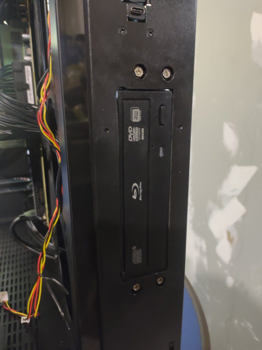 t0am2's tweet photo. @PlayStation Little project I've been working on, modding a PC case to integrate an optical drive. Guess I'm getting ready to supercharge building up my PHYSICAL GAME collection. https://t.co/keC8ZnrSwd