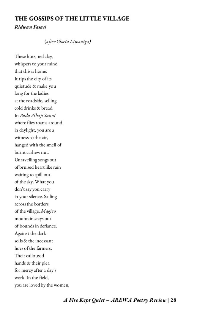 ArewaPoetry's tweet photo. Friends, here are two beautiful poems by Ridwan Fasasi @Ibn_Yushau44 from our first anthology. https://t.co/5fkUB5iXzo