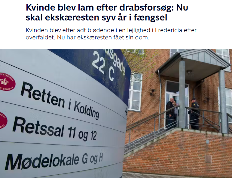 oresundsbaron's tweet photo. En anden sag om drabsforsøg fra 2017 omhandler en ligeledes 23-årig mand som knivstak sin ekskæreste 10 gange.

Kvinden endte med at blive lam.

I denne sag er der dog ikke oplyst navn eller identitet på den dømte, andet end at han var 23 år da dommen faldt.

Det er konsistent med at den sigtede i sagen om drabet på den svenske fodboldfan i dag er 31 år.