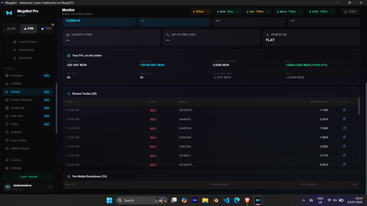 Dodechaedroon's tweet photo. 🚨 WARNING untuk Degen Memecoin:

Market lagi pump, tapi 90% coin yang naik hari ini akan rugi 70-90% dalam 48 jam.

Penyebab utamanya? 

FOMO + tidak pakai tools.

Siapa yang masih manual sniping di 2026? 

Reply "MANUAL" kalau iya 👇

note: gambar nya pemanis 
#Memecoin #Crypto #DeFi
