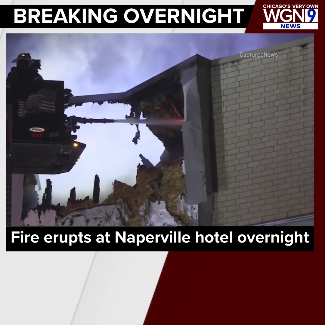 WGNNews's tweet photo. Emergency crews were called to the scene after a fire broke out at a hotel in the western suburbs overnight.

Read more: https://t.co/abIL8ED5vd https://t.co/qSqtm6QhcE