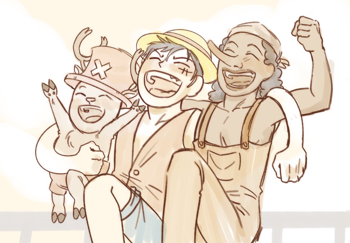 bbgenjoyer's tweet photo. tweedle dee, tweedle dumb, and tweedle dumbass (i love them all so much) #onepiece #luffy #usopp #chopper https://t.co/InEevQrzUE