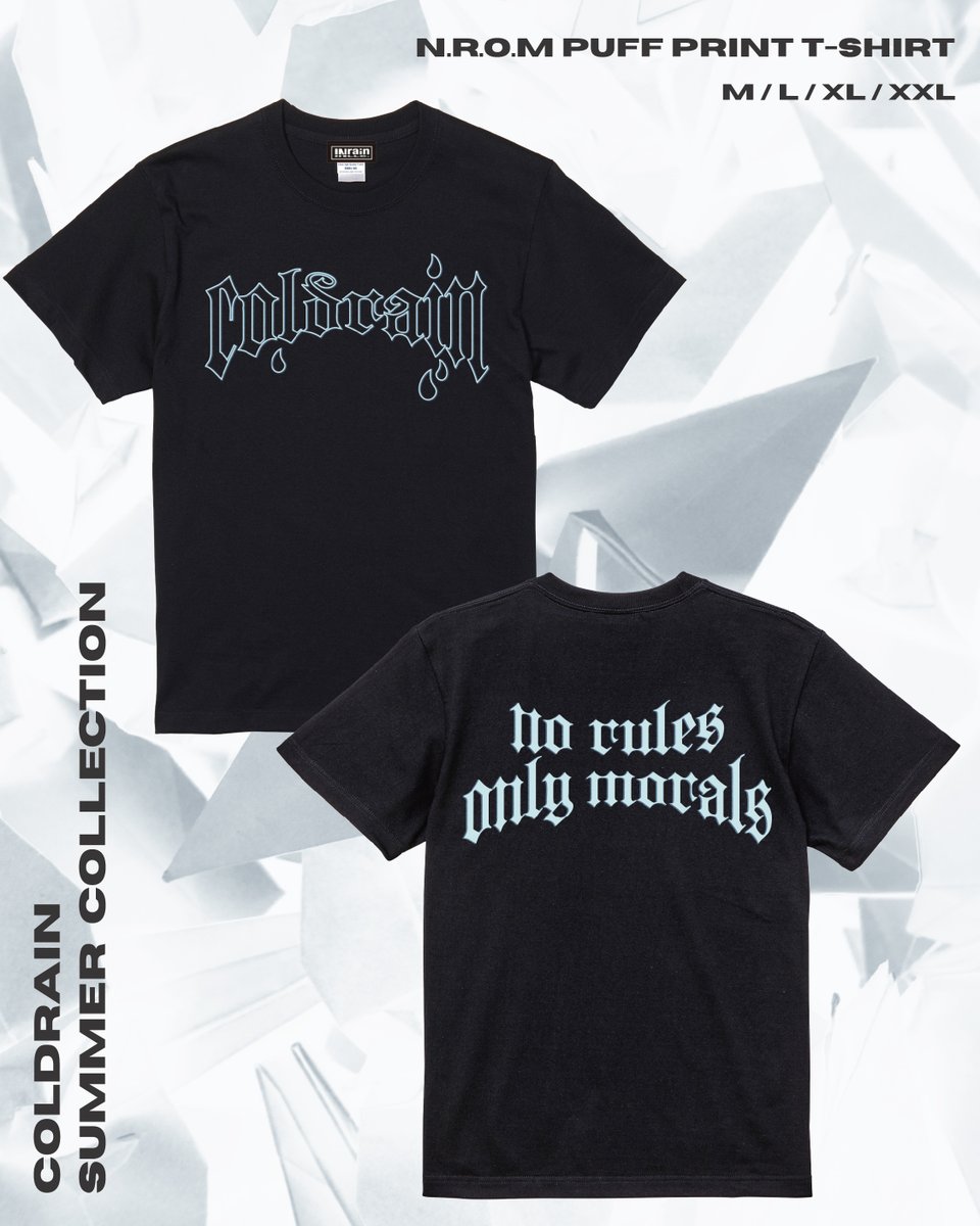 coldrain_jp's tweet photo. 🆕NEW MERCH🆕

7/5 (日) 京都大作戦2026から発売する新グッズ公開!!

<<SUMMER COLLECTION 2026>>
BLUE BLAZE PHOTO T-SHIRT ¥5,000
N.R.O.M PUFF PRINT T-SHIRT ¥4,500
MORE THAN MACHINE T-SHIRT ¥4,500
MORE THAN MACHINE L/S T-SHIRT ¥5,500
EMBROIDERY LOGO CAP ¥3,500
*画像はサンプルのため、実際の製品とは仕様が異なる可能性があります。 

 #coldrain