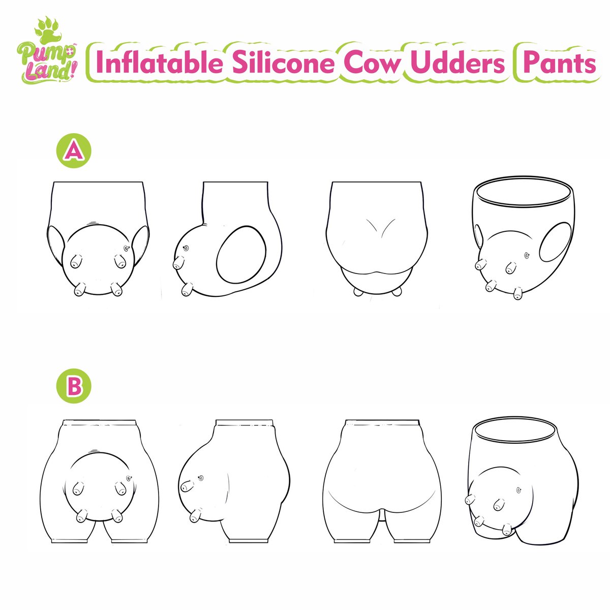 pumpld's tweet photo. 🎈PumpLand New Product Survey

Some friends have suggested we create inflatable silicone cow udder bottoms.
Would you like to become a cow with puffy udders?
We’ve developed two versions. Which one do you prefer?

Retweet and vote! Leave your choice in the comments below~ The day you get to be an inflated little cow is just around the corner🐮
#inflatable #cow #udders #pumpland