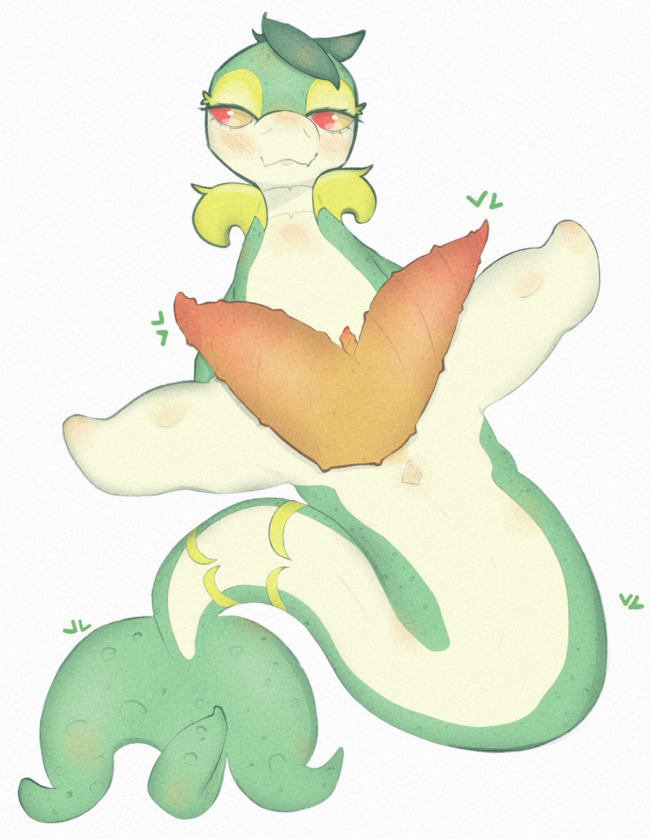 Vazziko's tweet photo. ツタージャの頭を、いろんな考えがよぎっているみたい🌿 https://t.co/7q2OgStX4A