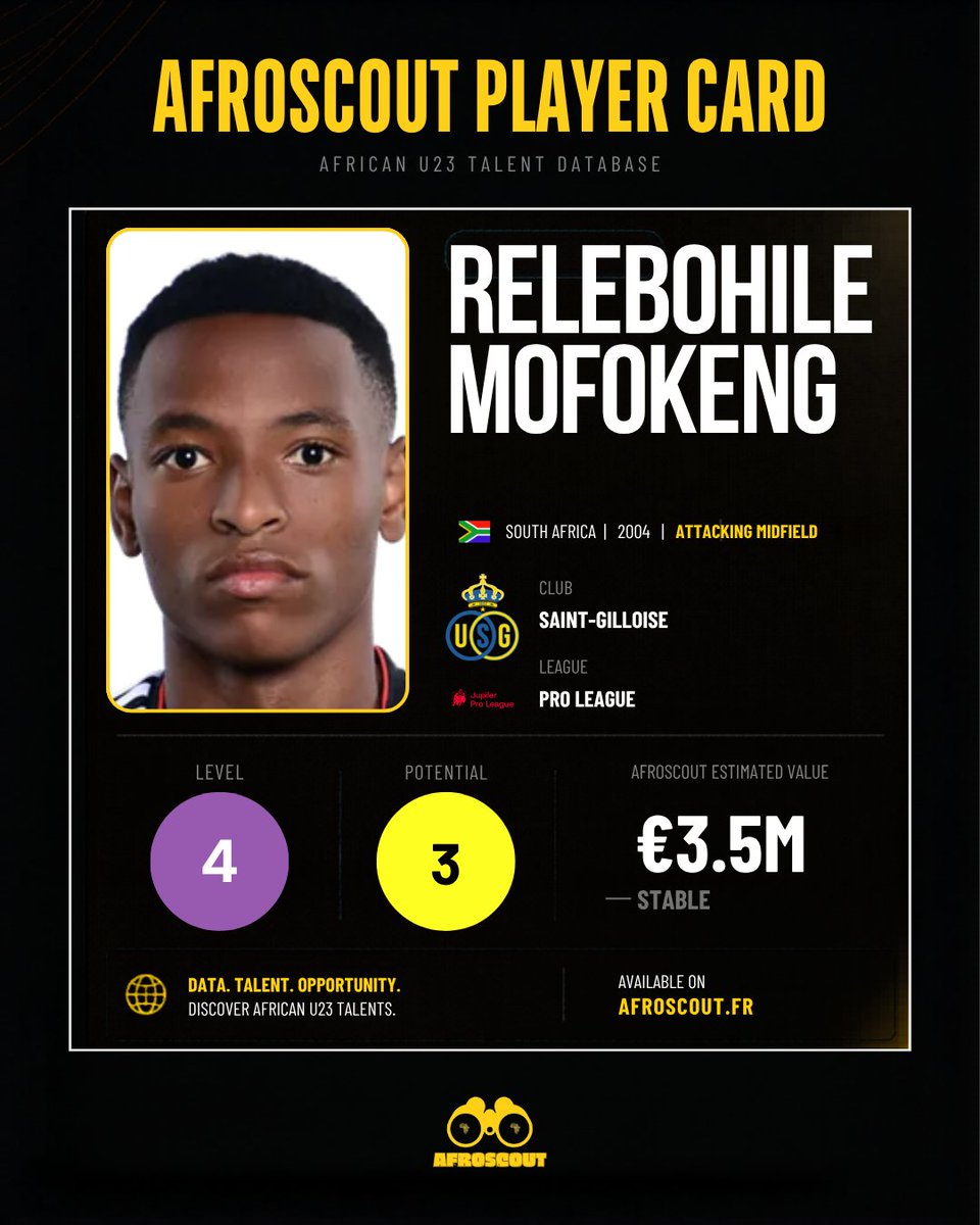 afroscout_'s tweet photo. This move marks a historic moment:
➡️ The most expensive transfer ever recorded from a South African club
➡️ A valuation aligned with our Afroscout estimation: €3.5M https://t.co/6TxLqLBvuZ