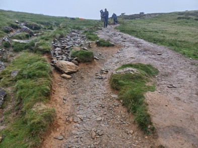 fixthefells's tweet photo. Before and after shot of work on #Catbells - one of the most heavily used footpaths in the #LakeDistrict! On a clear day you can see for miles... today... not so much. 
@NTlakedistrict @lakedistrictnpa @friendsoflakes @lakesfoundation @NECumbria https://t.co/xtbDjZVTju