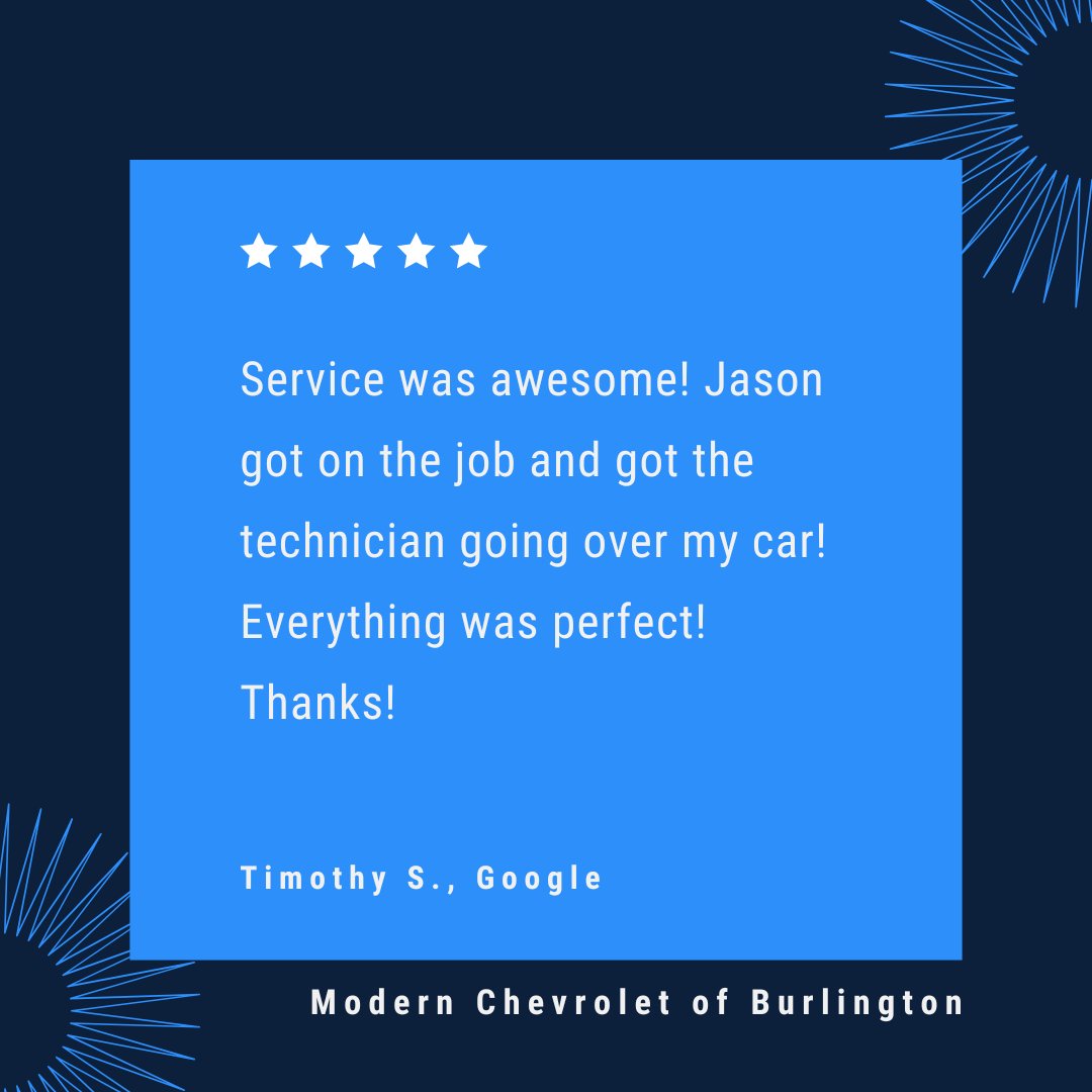 ChevyBNC's tweet photo. Thank you for your kind feedback, Timothy! We're glad Jason and our team provided awesome service and made your experience a great one. We appreciate your support! https://t.co/xTrgvI2KUD