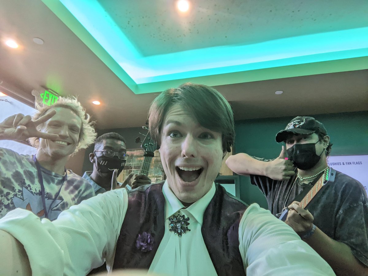 MusicLesage's tweet photo. 118 days ago I reacted to Music Box of Fate.  Yesterday, I performed live on stage with @StarlightDaryl on the same stage MBoF debuted on with my other dear friend Baji.  Hearing people scream "You're not just an anime girl!" at Daryl and having a few people in the crowd scream "LESAGE!" when I got on stage was completely nuts.  Meeting @riptidesan, @OfficeDrummer, @EmiliyaFell and a producer who, iirc, doesn't want to be named (BUT OMG PLAYS TF OUTTA GUITAR!) was a total blast.  Cosplaying as my model made by @dumb_lil_robot (WHO ISN'T DUMB! ELLIE IS SMART AF! WHY IS THAT YOUR X HANDLE ELLIE?!) who based her design off of the model made by my mod (who's made me like, 6 models?!) Morivivii.  Meeting Oxfed and Baji's Mod Aidan.  

This really is a fantastic reality.  Making music with Baji and Daryl is special.  I love life more because of these two individuals who have become family to me in such a short period of time.  MASSIVE ups to @sab3rmusic who mixed the version of Starlight Fantasia with Baji and I.  That mix/track was the catalyst for this entire thing.  Sab3r you rule man and I'm happy you yapped with me in a vc almost 4 months ago where I decided to really go all in on vtubing.

Thank you to all the production team at the Vermont Holywood.  This has all been a dream.