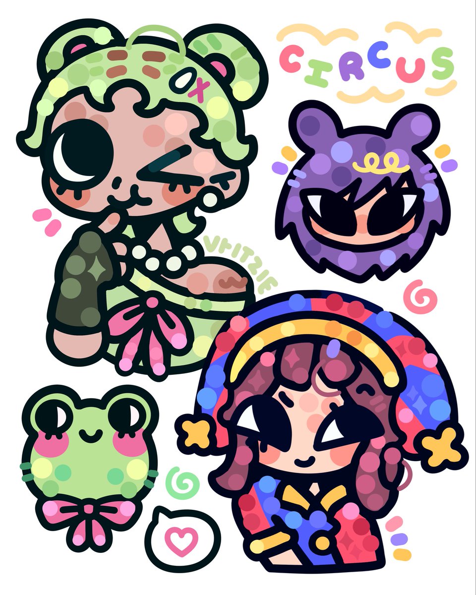 Vritziestar's tweet photo. circus doods! ( I love froggie girl <3) #tadc #ribbit #theamazingcircusdigital https://t.co/CrxsnlBH3j