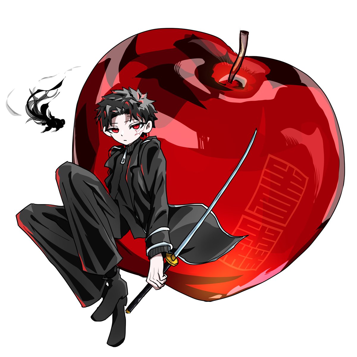 monou1_'s tweet photo. チヒロ君 with ズタズタに刻まれてないリンゴ（青森産） https://t.co/8WRqM0zjoQ