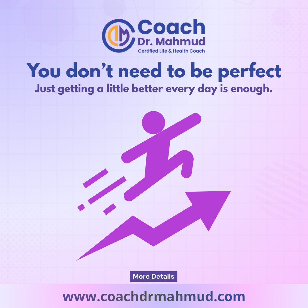 coachdrmahmud's tweet photo. Getting a little better every day is enough 💚
Progress matters more than perfection 💪
📌More Details:
📲 +8801771073876
🌐 https://t.co/NMOr76kUyy
#coachdrmahmud #mindsetcoach #lifecoach #lifedecisions #lifecoaching #progressoverperfection #personalgrowth #selfimprovement https://t.co/YKevKCcXMn