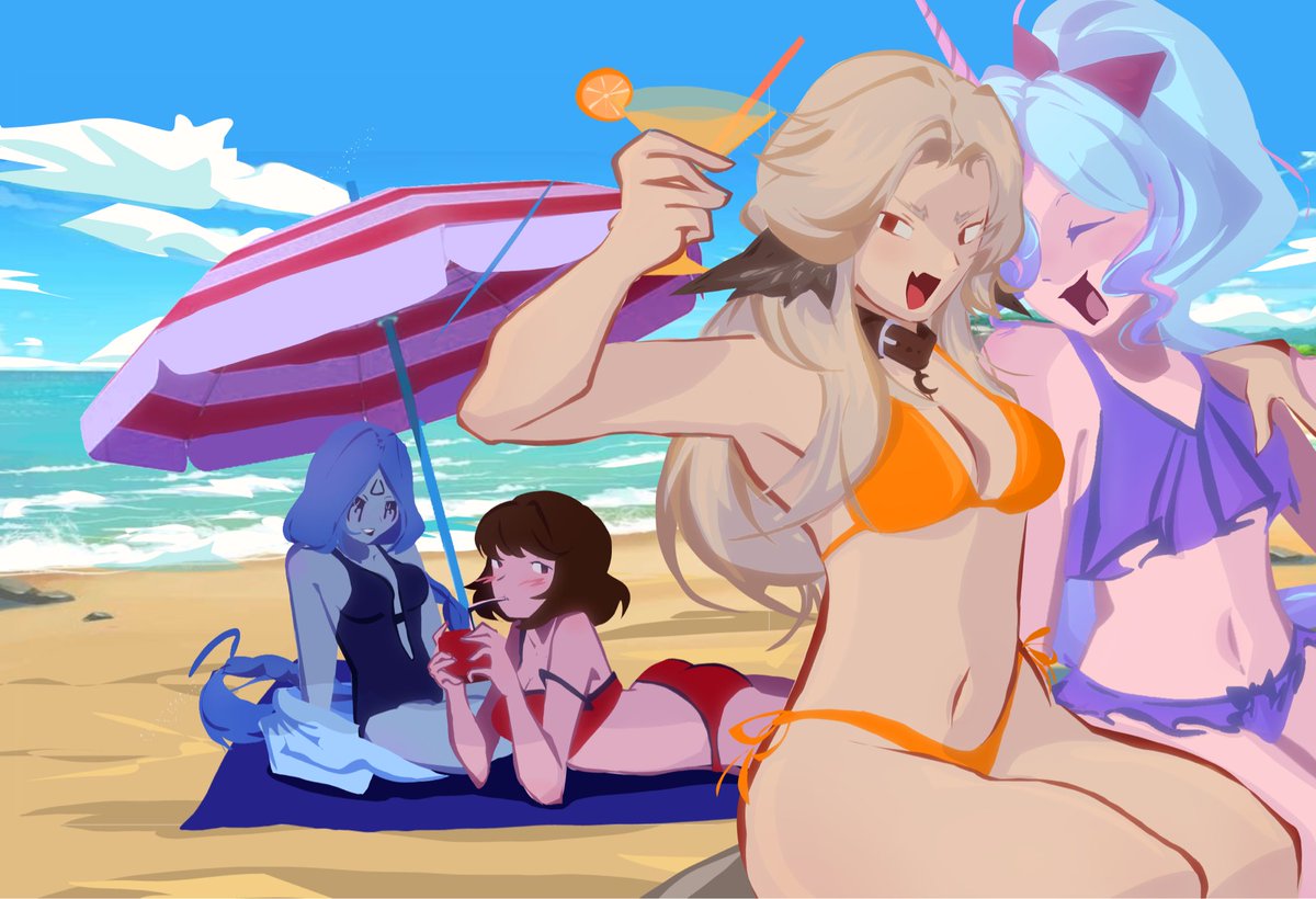 geniusmok0's tweet photo. It’s summertime! 
#deadlockmina #deadlocksilver #deadlockceleste #deadlockvindicta #deadlock #summer https://t.co/Q4UfkcLP4f