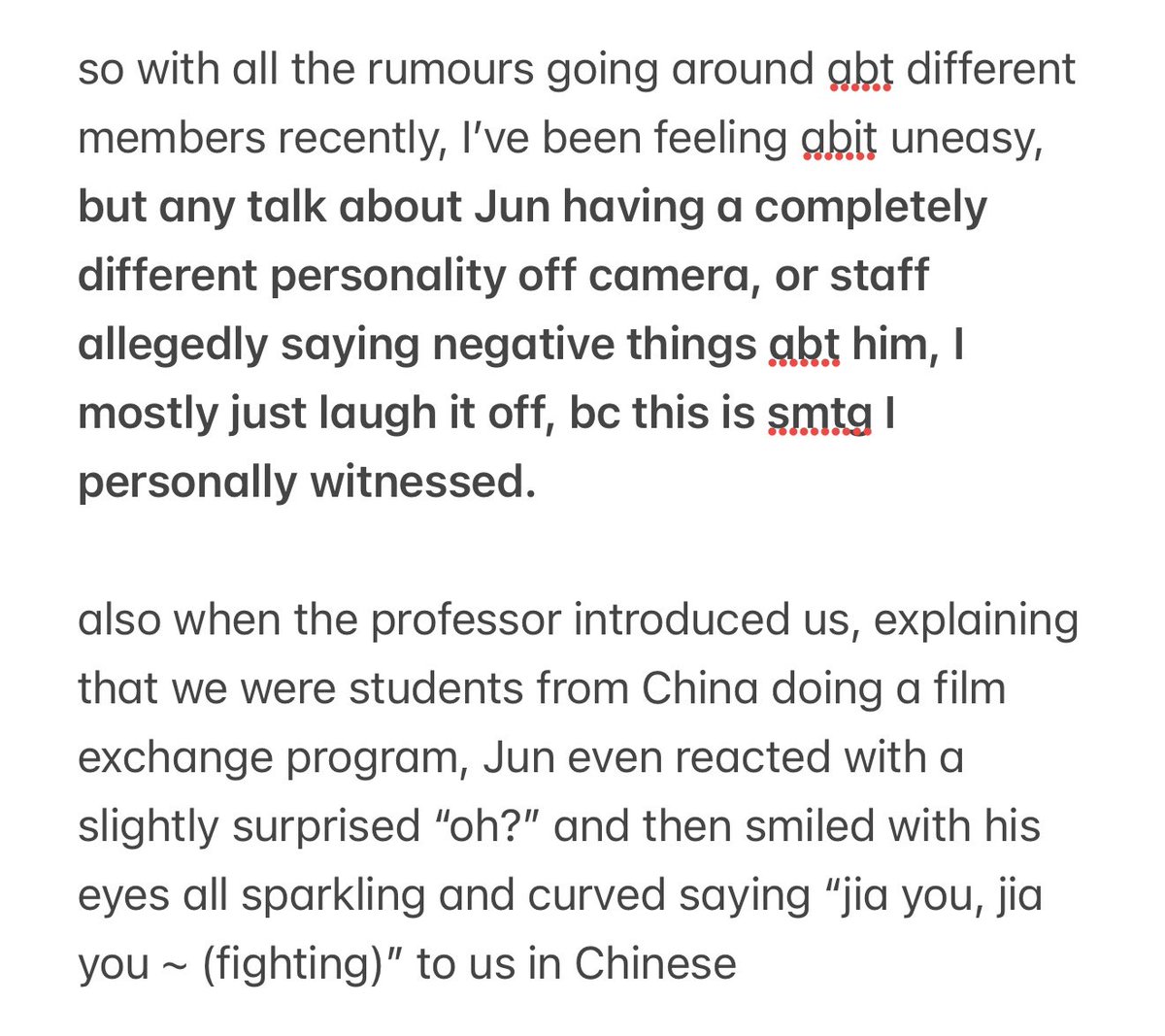 moontomeetyou's tweet photo. another heartwarming story abt jun 🥺

amid all the baseless rumours over the past few days, many ppl who’ve worked with Jun have come forward to share their firsthand experiences of how kind and genuine he is ❤️‍🩹 

this op even got into seventeen after meeting Jun in person 🥹 https://t.co/gH8DDhuxr2