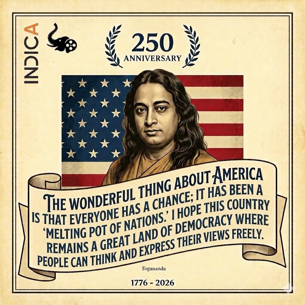 DALLASFILMUTSAV's tweet photo. Great quotes from Great Indic teachers about a Great Nation! 250 years of America’s journey!! #America250th #Happy4th https://t.co/hheBafQr0D