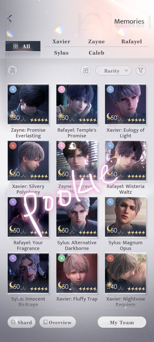 mimipompim's tweet photo. #WTS #LOVEANDDEEPSPACE ACC FOR 800.000 RP/IDR 
DM FOR MORE INFO 
F2P ACC
PERSONAL ACC
HAVE CALEB 2ND AND 3RD MYTH
HAVE RAFAYEL 3RD MYTH
HAVE ALL STANDARD MYTH
KALAU MINAT DM YA https://t.co/imZUmlPoeQ