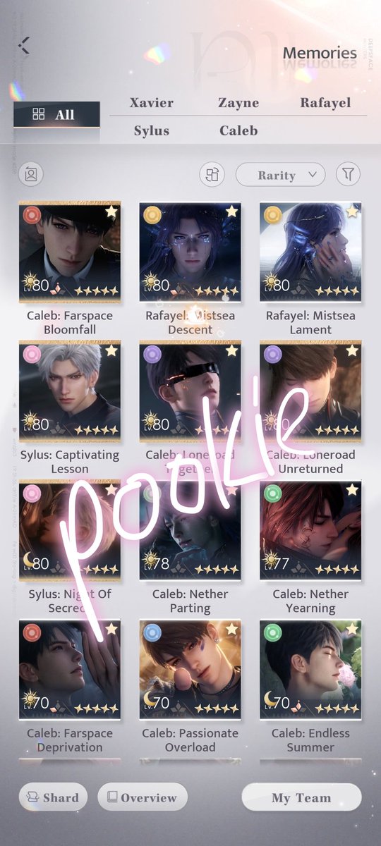 mimipompim's tweet photo. #WTS #LOVEANDDEEPSPACE ACC FOR 800.000 RP/IDR 
DM FOR MORE INFO 
F2P ACC
PERSONAL ACC
HAVE CALEB 2ND AND 3RD MYTH
HAVE RAFAYEL 3RD MYTH
HAVE ALL STANDARD MYTH
KALAU MINAT DM YA https://t.co/imZUmlPoeQ