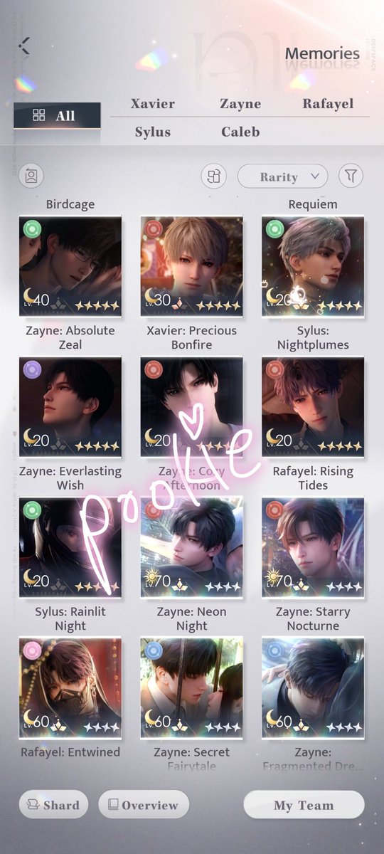 mimipompim's tweet photo. #WTS #LOVEANDDEEPSPACE ACC FOR 800.000 RP/IDR 
DM FOR MORE INFO 
F2P ACC
PERSONAL ACC
HAVE CALEB 2ND AND 3RD MYTH
HAVE RAFAYEL 3RD MYTH
HAVE ALL STANDARD MYTH
KALAU MINAT DM YA https://t.co/imZUmlPoeQ