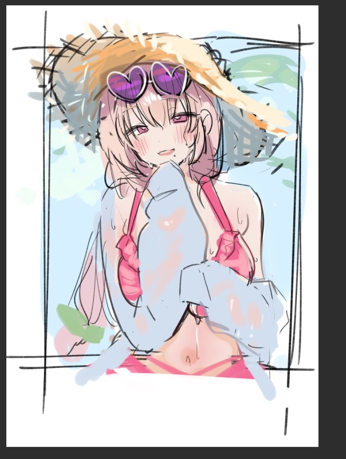 「出会って得する女の子 トクジョちゃん」やASMR作品で大人気の猫麦先生(@09ra_19ra)にゲストで水着の沙っぽんを描いて頂きました!めちゃくちゃ悩んでラフ↓を複数考えて頂き、ご覧の通りの江っ戸…バカンスらしい一枚に仕上げて下さいました🛟
猫麦先生、改めましてご寄稿有難うございます…‼️🙇‍♂️ 