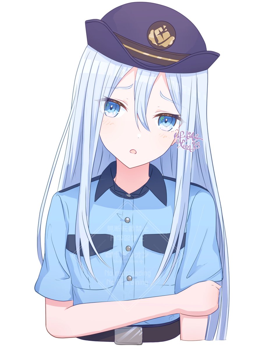 ShikineXion's tweet photo. 警察の奏ちゃん https://t.co/j64eZmnndc
