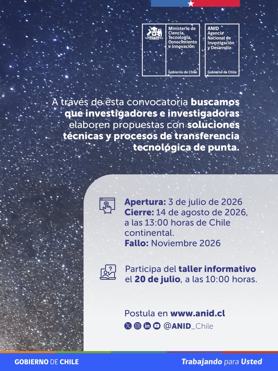 Agencia Nacional de Investigación y Desarrollo tweet media