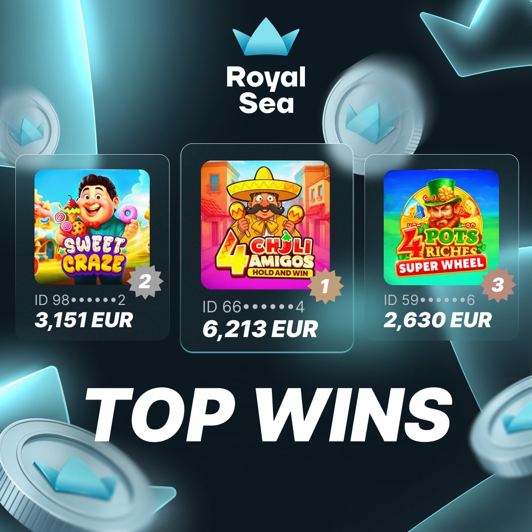 RoyalseaIT's tweet photo. 🏆 Le vincite più grandi dei nostri giocatori sono già qui: cifre che parlano da sole!

Le migliori vincite di oggi sono davvero spettacolari, con premi ancora più ricchi! 🍀

💥 Chi conquisterà il prossimo posto nella classifica delle TOP WINS? Potresti essere proprio tu! https://t.co/0MTQf74PLx