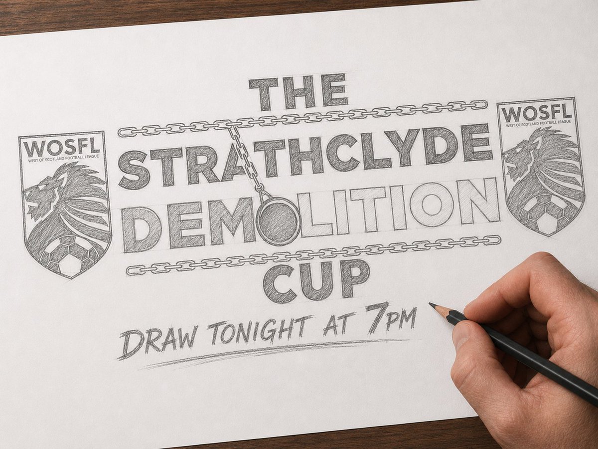 SaltcoatsVicsFC's tweet photo. ๐จ The Social Media team have been busy... now it's over to the draw! ๐
Join us LIVE at 7pm for the Strathclyde Demolition Cup Draw.
๐บ https://t.co/7s6QwFKAJ3
#StrathclydeDemolitionCup #WoSFL https://t.co/a3RfyfUU7y