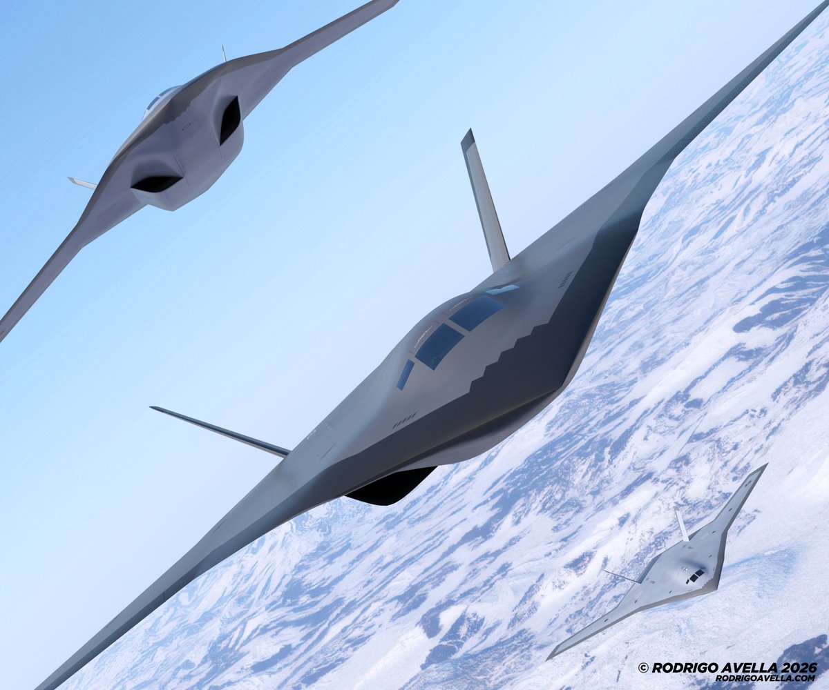 rodrigoavella's tweet photo. Heavy supersonic bomber concept
#B21 #B2 #raider #spirit #B1 #sixthgenerationfighter #fx #faxx #ngad #conceptaircraft #usa #aviation #airforce #usaf #navy #fighter #fighterjet #jet #jetfighter #supersonic #stealth #concept #sixthgeneration #uav #ucav #drone #F47 #Boeing https://t.co/1p2OHkPEiT