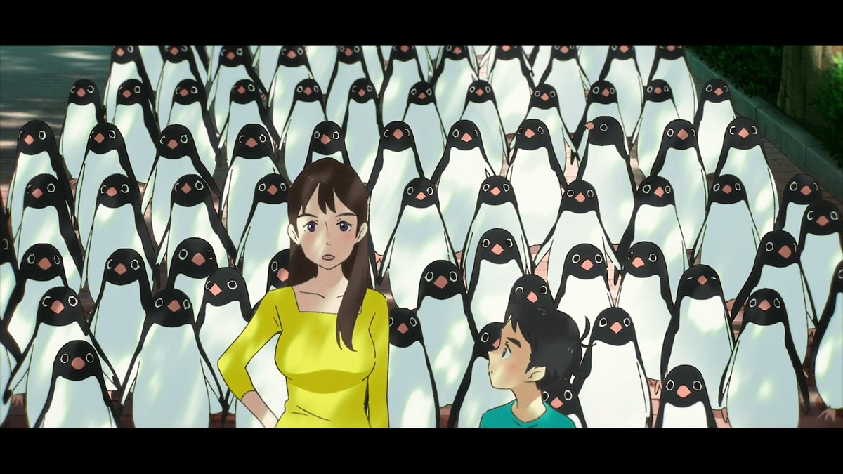 brunktus's tweet photo. Finished "Penguin Highway." Like I said before, pretty boring. Something I will definitely forget exists. It ran for too long. It should have started with Aoyama investigated the penguins rather than meandering so much. #anime https://t.co/AnB8WYtz0n