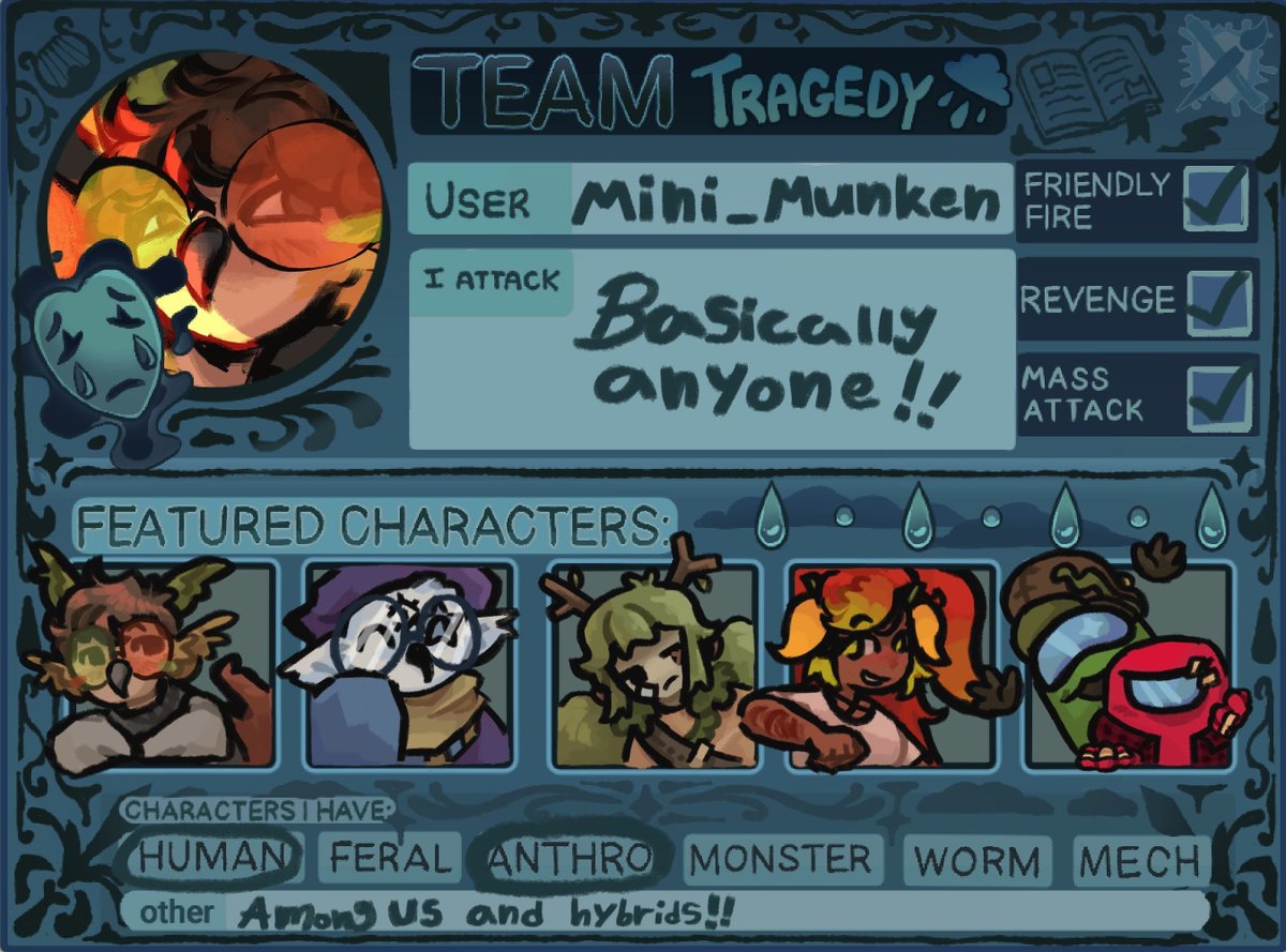 mini_Munken's tweet photo. I made a card for Art fight! Come attack if you're interested and I might attack you back! :D
https://t.co/ClYfsIcgOv https://t.co/BMty6Oe0FF