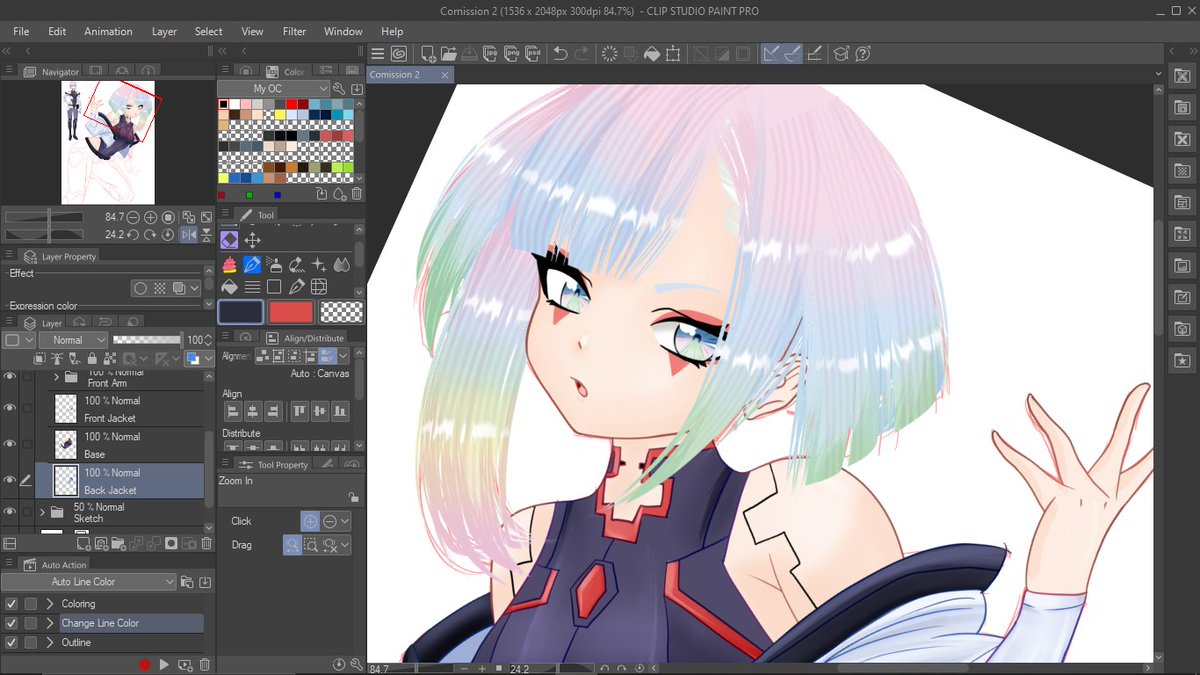 LunaProdu's tweet photo. Hmm her hair is rainbow???

WIP this coms, still long way to go, what you think?

#cyberpunk #fanart #WIP #art #digitalart https://t.co/ASPxeroeOq