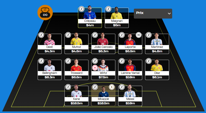UEFantasyXpert's tweet photo. @FPL_TomHadley The only thing I'm sure of at this point is to have a French defender in addition to Maignan. Rather than that, looking for some advice😅 https://t.co/mBcZDDAHbo