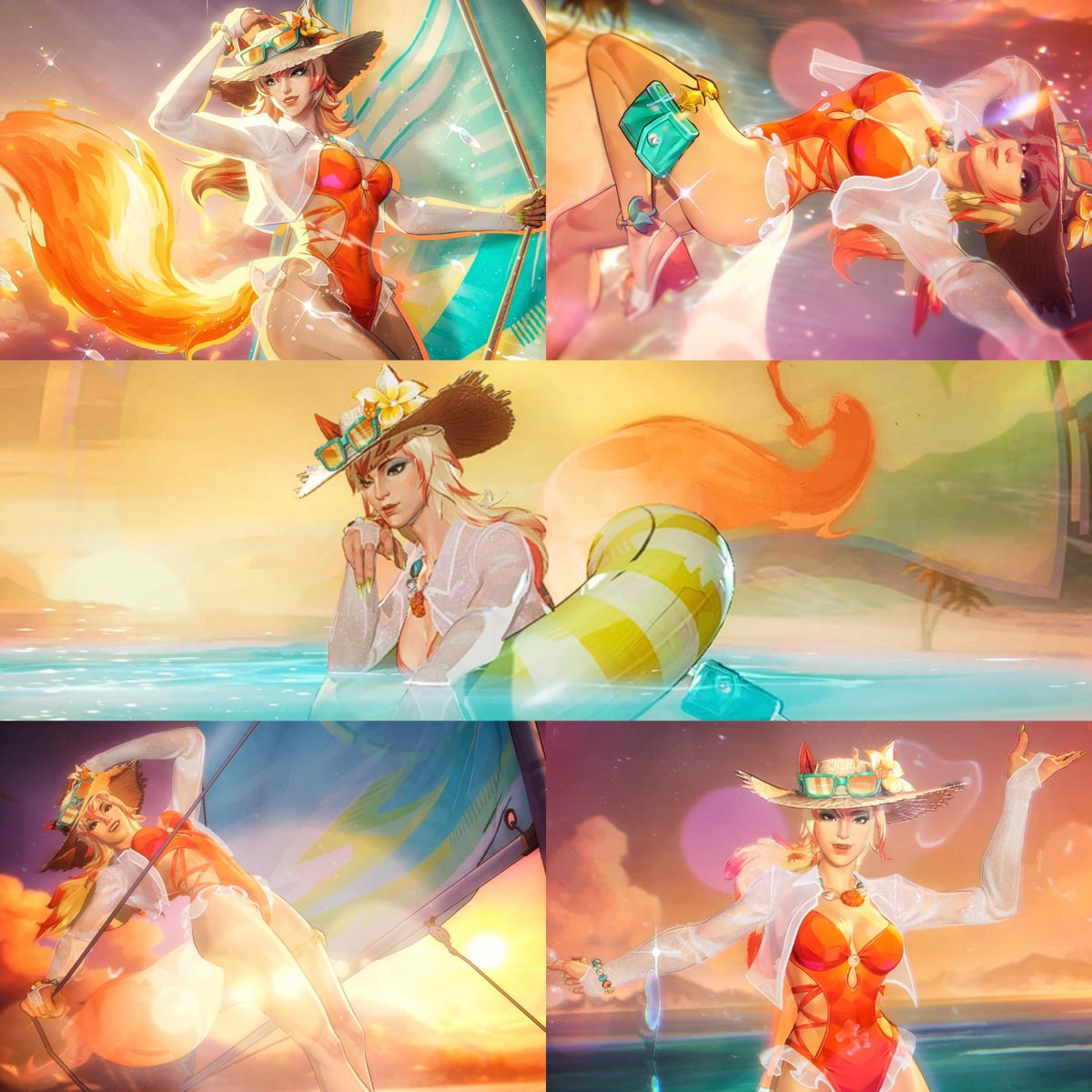 Galaxy20XX's tweet photo. 🧡🩵🦊Coastal Kumiho White Fox🦊🩵🧡

#MarvelRivals #WhiteFox https://t.co/jYalo4QifO
