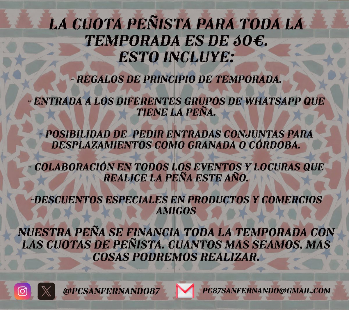 PCSanFernando87's tweet photo. Un nombre. Un escudo. Una Peña para defenderlo. https://t.co/VFWo0HWJkT