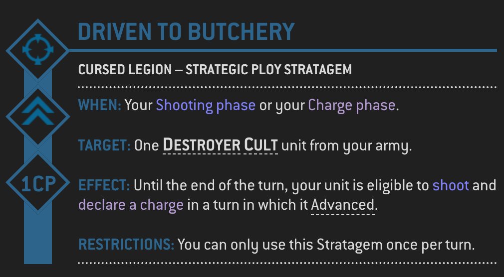 gCreego's tweet photo. @warhammer @aow40k1 @wadepryce @Lorgarwasright2 
Question about rules
Player have necron monolith and destroyers
Destroyers adavnce, then monolith use his ability to set them near it, it says that this unit cannot charge this turn, player cast Driven to butchery - can it charge? https://t.co/hp3pFp1VnU