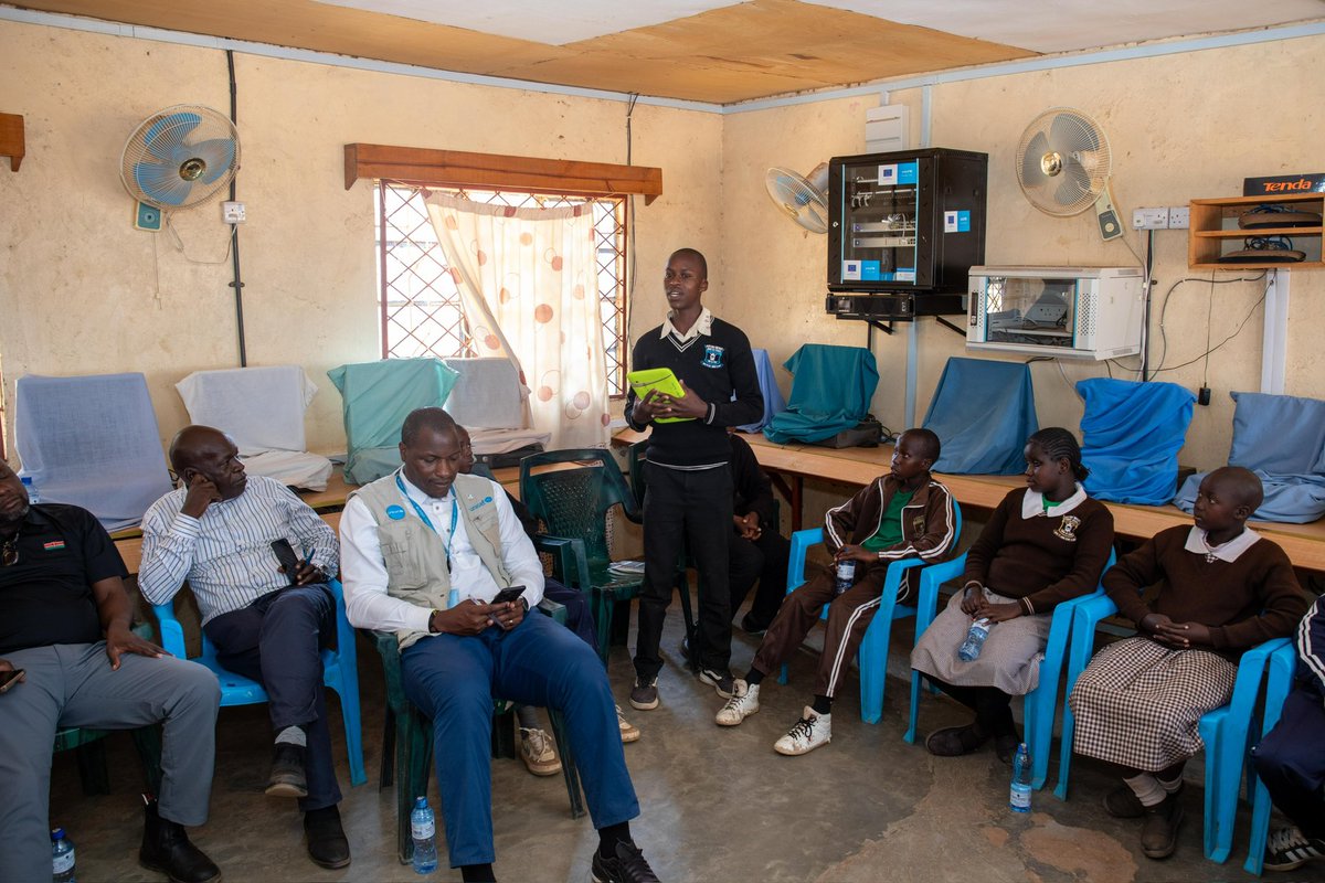 UNICEFKenya's tweet photo. The teams visited Moipei and Kumpa Primary Schools, where they interacted with learners now connected to the internet through an innovative hub and client model. 

Thanks to the generous support of @EU_Commission and partners, over 430,000 learners are connected across Kenya. https://t.co/CzcXLULgGY
