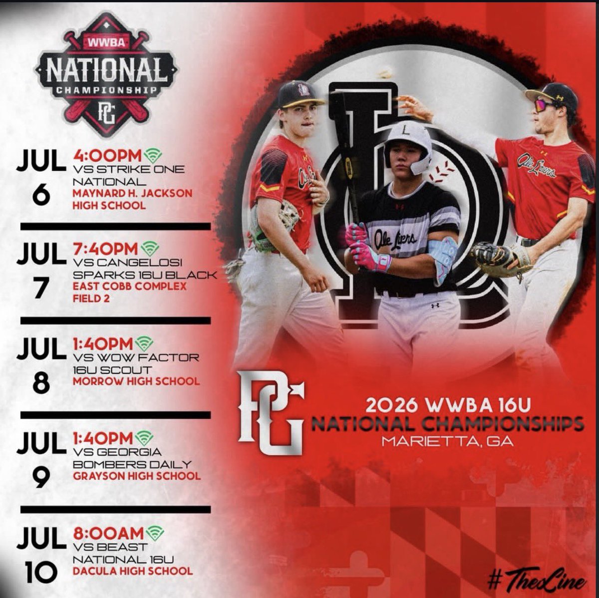 LDwilson35's tweet photo. Come watch me and my team compete in Marietta GA next week starting Monday. Here is the schedule!
@Ole_Liners2028 https://t.co/3n1IPUaGlt