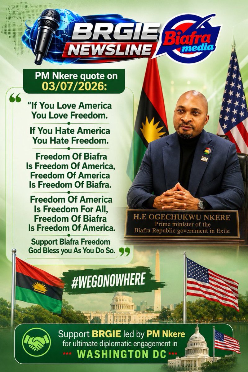 BRGIEinfoMinist's tweet photo. Freedom of Biafra is Freedom of America 🇺🇸 #BRGIE #wegonowhere https://t.co/QL4bvlkOB0