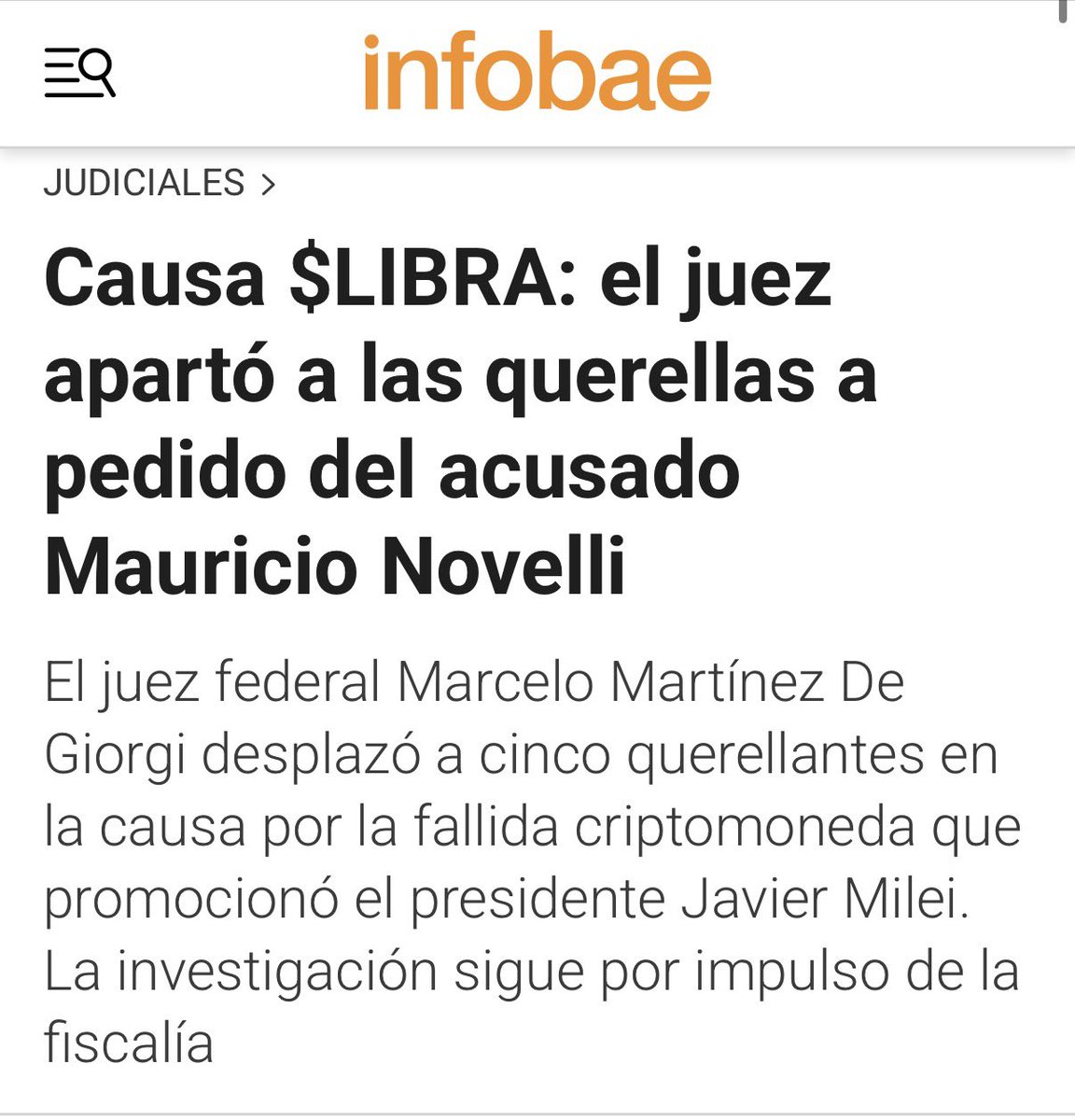 SabriSelva's tweet photo. Acto 1: el gobierno envía el pliego de la esposa del Juez Martínez de Giorgi al Senado.

Acto 2: se aprueba el pliego de la esposa del Juez Martínez de Giorgi que envió el gobierno.

Acto 3: el Juez Martinez de Giorgi aparta a las querellas de la causa $LIBRA a pedido de uno de los estafadores, Mauricio Novelli.

Cómo se llama la obra??!! 🙄❌