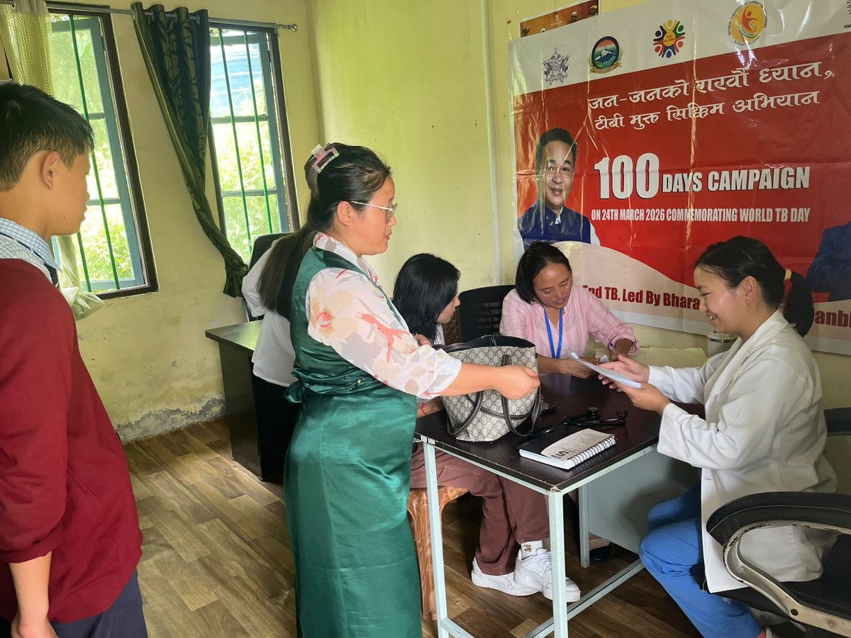 NTEPSikkim's tweet photo. Ayushman Arogya Shivir  was conducted at Phodong GPK by DTC North. Community members were screened &amp; AI enabled X-rays provided, promoting early TB detection and better health. Gaon Gaon, Sheher Sheher – TB Mukt Bharat Ki Lehar. TB Harega, Desh Jeetega. #TBMuktBharat  #EndTB https://t.co/FS9F2azN8v