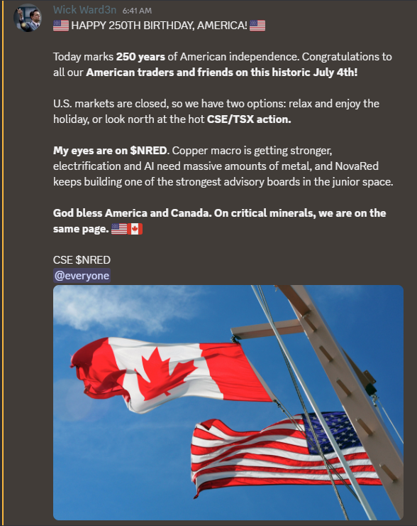 QuelbisC's tweet photo. I HOLD $NRED BECAUSE THE COPPER STORY IS GETTING BIGGER.

Why am I still interested after the latest update?

The copper market has a long-term supply problem. Demand is coming from everywhere at once: AI infrastructure, power grids, electric vehicles, defense, robotics, telecom and advanced manufacturing. Meanwhile, major copper mines are aging and lower grades make production harder, more expensive and slower to replace.

That is why future copper projects matter now. If the world needs more copper over the next decade, the market has to care about exploration stories before production arrives.

This is where NovaRed caught my attention. $NRED has Wilmac in British Columbia, and the latest MetalCore update gave the project a stronger data-driven angle. 
The company used its proprietary AI mineral exploration platform to review decades of public Wilmac history and build a prioritized target set from old reports, geochemical samples, past production records and magnetic data.

The important detail is that MetalCore expanded the thesis beyond copper-gold by highlighting a platinum-group element signal across the project. Whipsaw Creek has historic gold and platinum placer history, POLARIS 16 carries copper porphyry plus Alaskan-type PGE classification, and Trojan-Condor shows magnetic highs up to +456 nT.

That is why I keep holding. The copper macro is strong, Wilmac keeps gaining layers, and MetalCore keeps giving NovaRed more target logic before the drill window.

NFA

$SPX $CATWIF $SYN $GOOGL $ANSEM $AAPL $BABA $SOUN $ETH